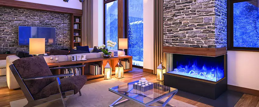 Dynamic Flame Color Fireplace Installation in Sainte Therese, QC